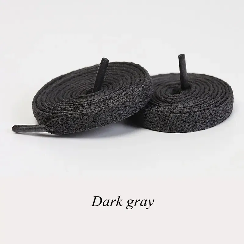 Color: Dark Grey, Ships From: CHINA, Length: 140cm - 1pair Flat Shoelaces Classic Shoe Laces Fit Fashion Solid Sports Shoelace Casual Unisex Shoe Strings Shoe Accessories