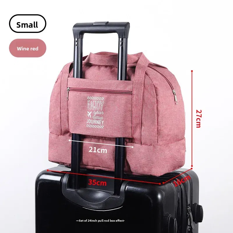 Color: SKY BLUE - Double-Layer Waterproof Travel Bag for Gym & Swimming -Portable Handheld Dry/Wet Separation Cosmetic Toiletry Storage Unisex Bag