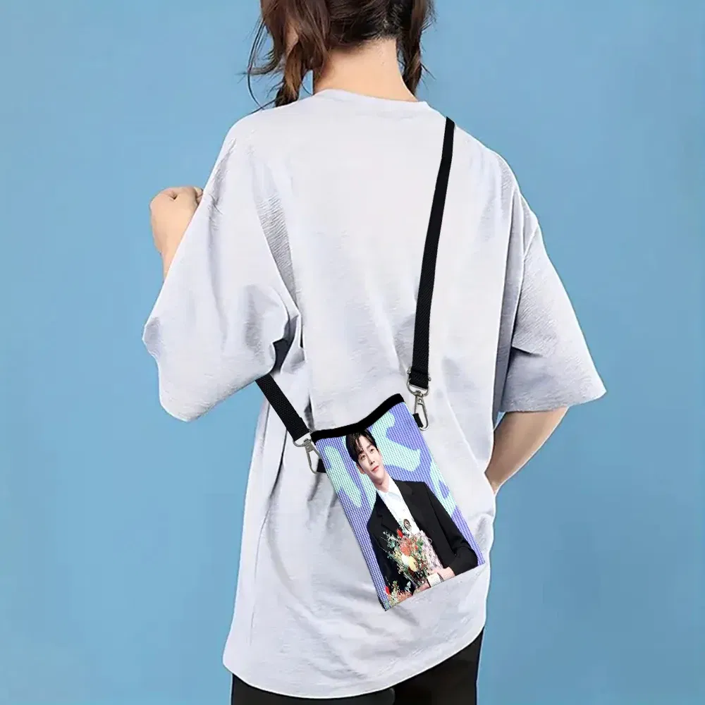 Color: PURPLE, Size: Extra Large - SF9 Rowoon Print Phone Bag Adjustable Detachable Strap Designed Women Crossbody Bag Convertible Shoulder Bag3.3