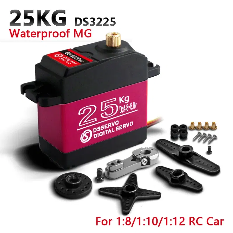 Color: Black - 4X Waterproof Servo 20Kg 25Kg 30Kg 35Kg 40Kg High Speed servo Pro Metal Gear Digital Servo Baja Servo For 1/8 1/10 Scale RC Cars