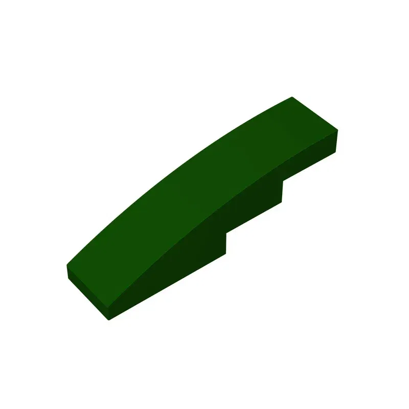 Color: Dark Khaki - Gobricks GDS-658  Slope, Curved 4 x 1 compatible with lego 11153 61678 pieces of children's DIY Educational Building Blocks