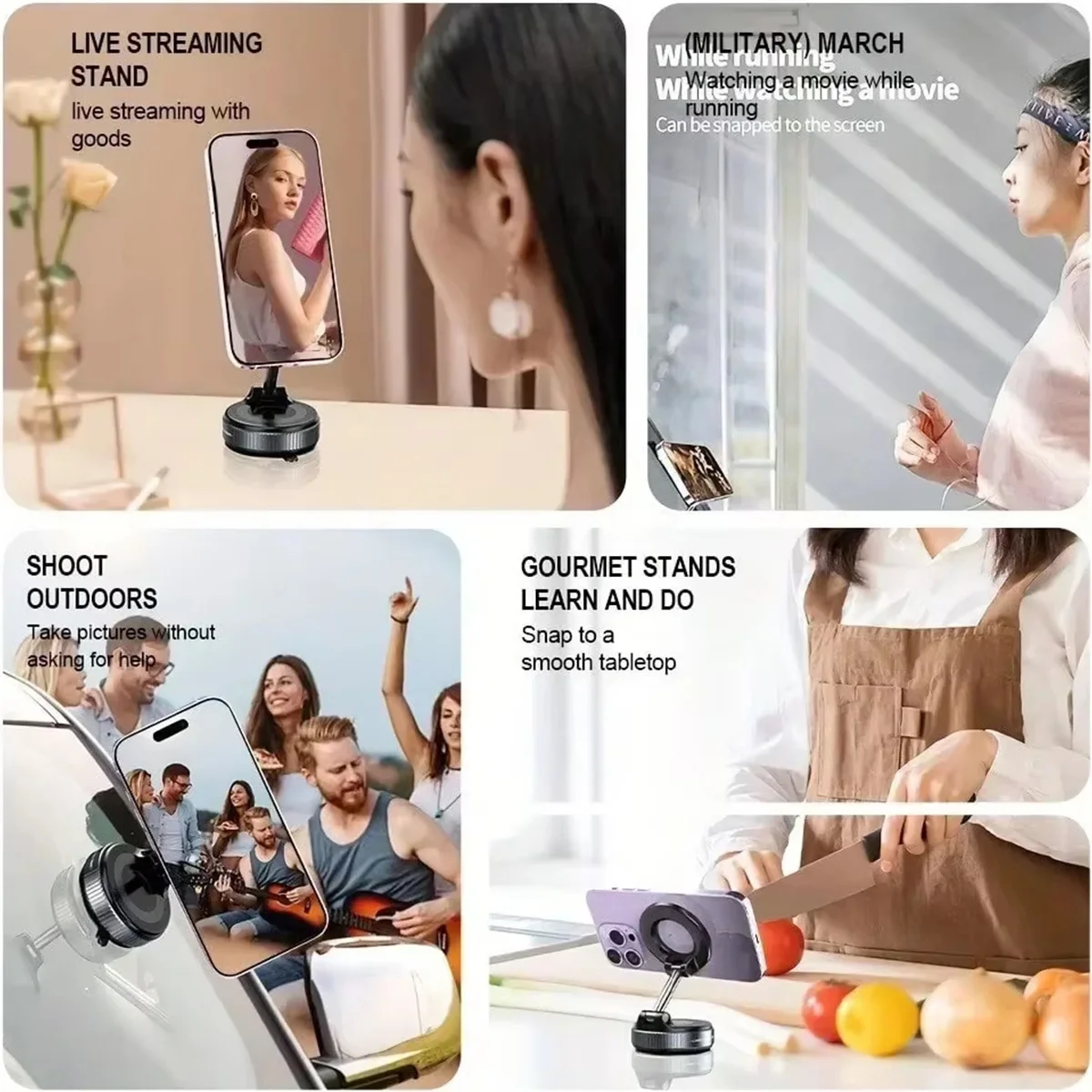 Color: green - Car Phone Holder Strong Magnetic Car Phone Mount 360?° Foldable Vacuum Magnetic Phone Holder For GPS All Smartphones For Car Desk