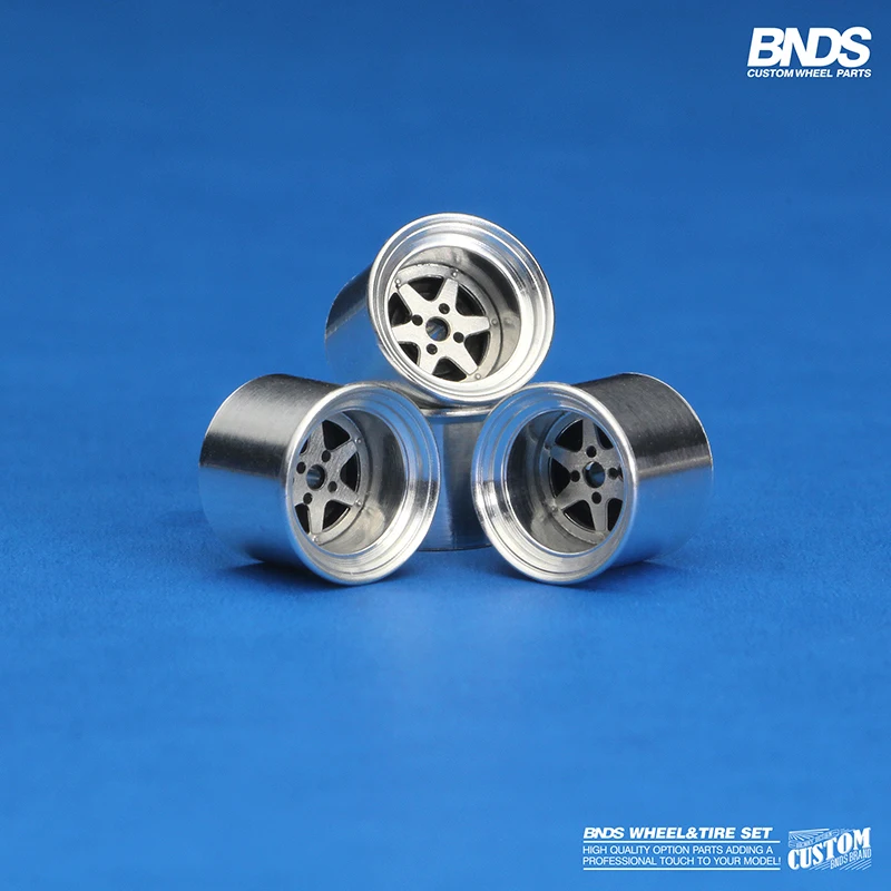 Color: DARK GRAY, Ships From: CHINA - 1/64 Alloy Wheels With Rubber Tires By BNDS 64053/64088 Assembly Rims Modified Parts for Model Car Refitted VIP Style