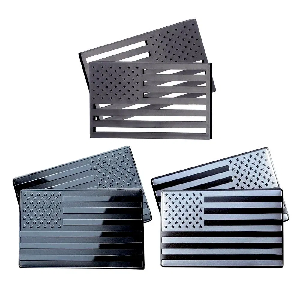 Color: army green - 2Pcs/Pair 3D American Flag Sticker Emblem Decals Cut-Out Car Military Patriotic Emblem, Bumper Stickers Decal for Car Truck SUV