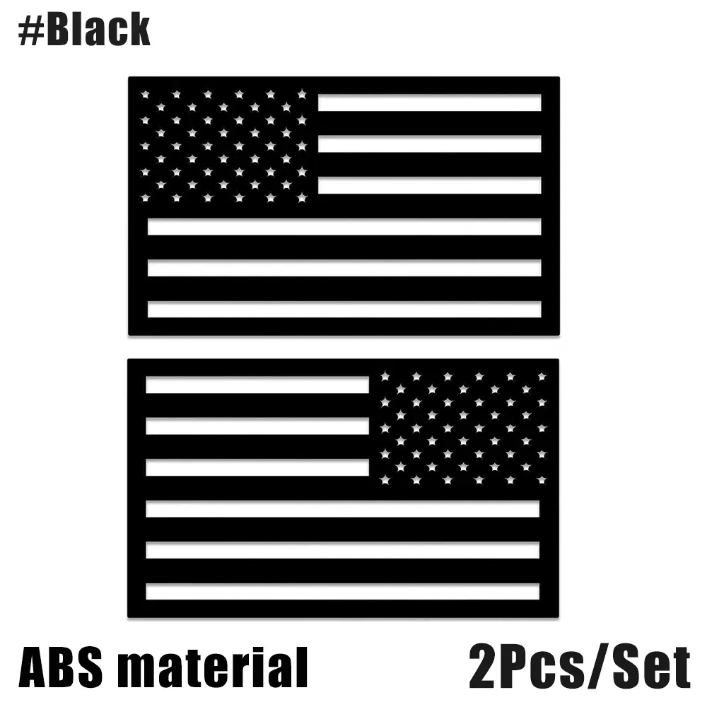 Color: army green - 2Pcs/Pair 3D American Flag Sticker Emblem Decals Cut-Out Car Military Patriotic Emblem, Bumper Stickers Decal for Car Truck SUV