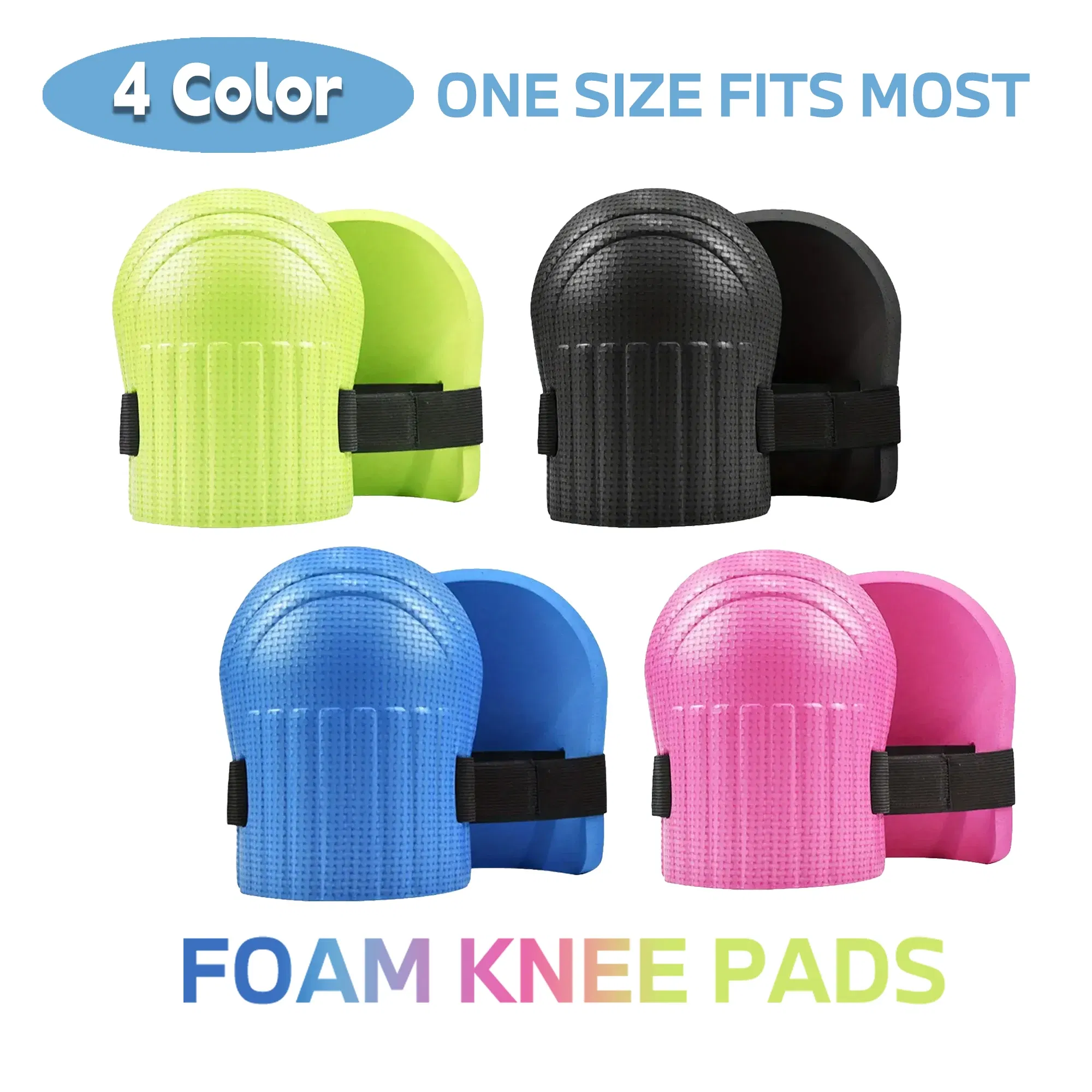 Color: Pink, Ships From: CHINA - 1 Pair Lightweight Waterproof Foam Gardening Knee Pads for Men and Women - pads with adjustable hook and loop straps