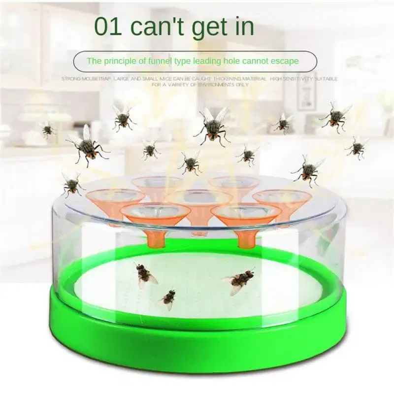 Color: Light Grey, Ships From: CHINA - Household Electric Flies Catching Housefly Mute Single Containing Bait Fly Trap Automatic Flycatcher Fall-proof Pest Trap Device