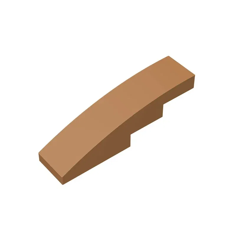 Color: Light Grey - Gobricks GDS-658  Slope, Curved 4 x 1 compatible with lego 11153 61678 pieces of children's DIY Educational Building Blocks