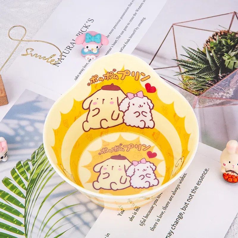 Color: Pink, Ships From: CHINA - New Sanrio Hello Kitty Bowl My Melody Cartoon Children's Tableware Cute Creative Anti-drop Anti-scald Soup Bowl Kid for Gifts