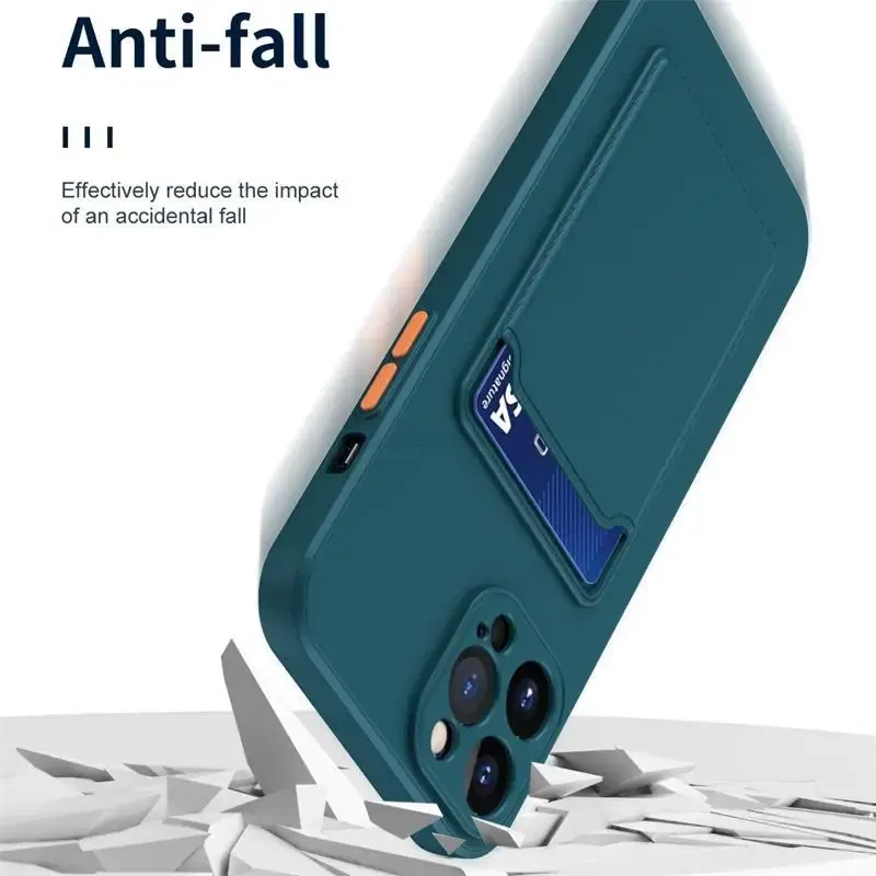 Color: black, Material: ABS - Card Holder Wallet Case For Samsung A13 Cases For Samsung Galaxy A13 A 13 13A SamsungA13 Shockproof Liquid Silicone Cover Coque