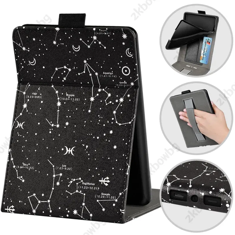 Color: black, Size: Fourteen - Cute Smart Case for 6.8' 6'' Kindle Paperwhite Signature 11th Generation Edition 12th 2024 7'' 7th 10th 6th M2L4EK RS23CV Cover