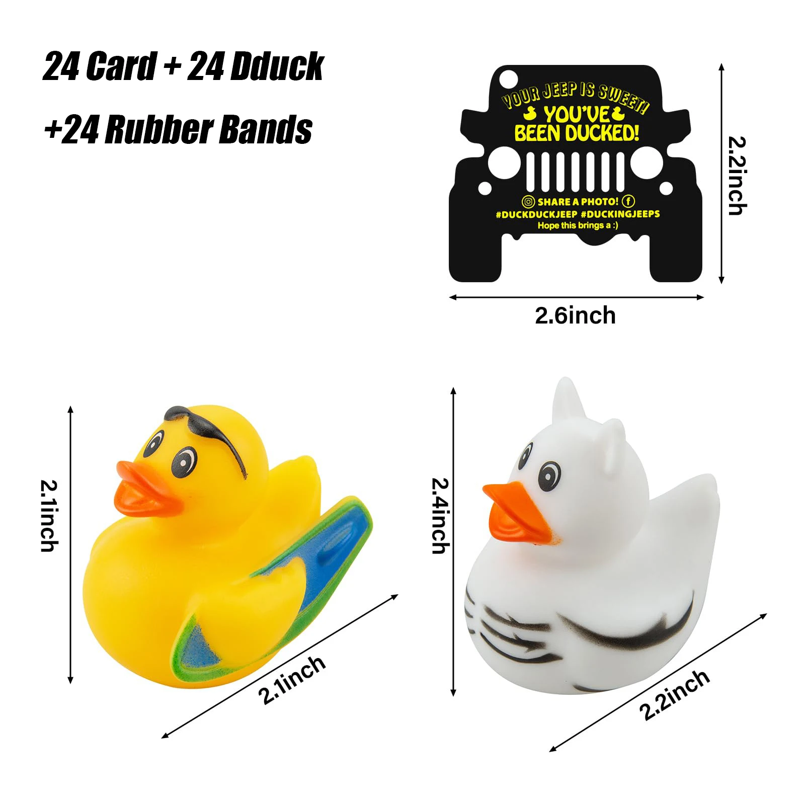 Color: black, Ships From: CHINA - 6/12 Set Rubber Duck Toy Duckies for Kids, Jeep Duck Birthday Gifts Showers Classroom Incentives, Summer Beach and Pool