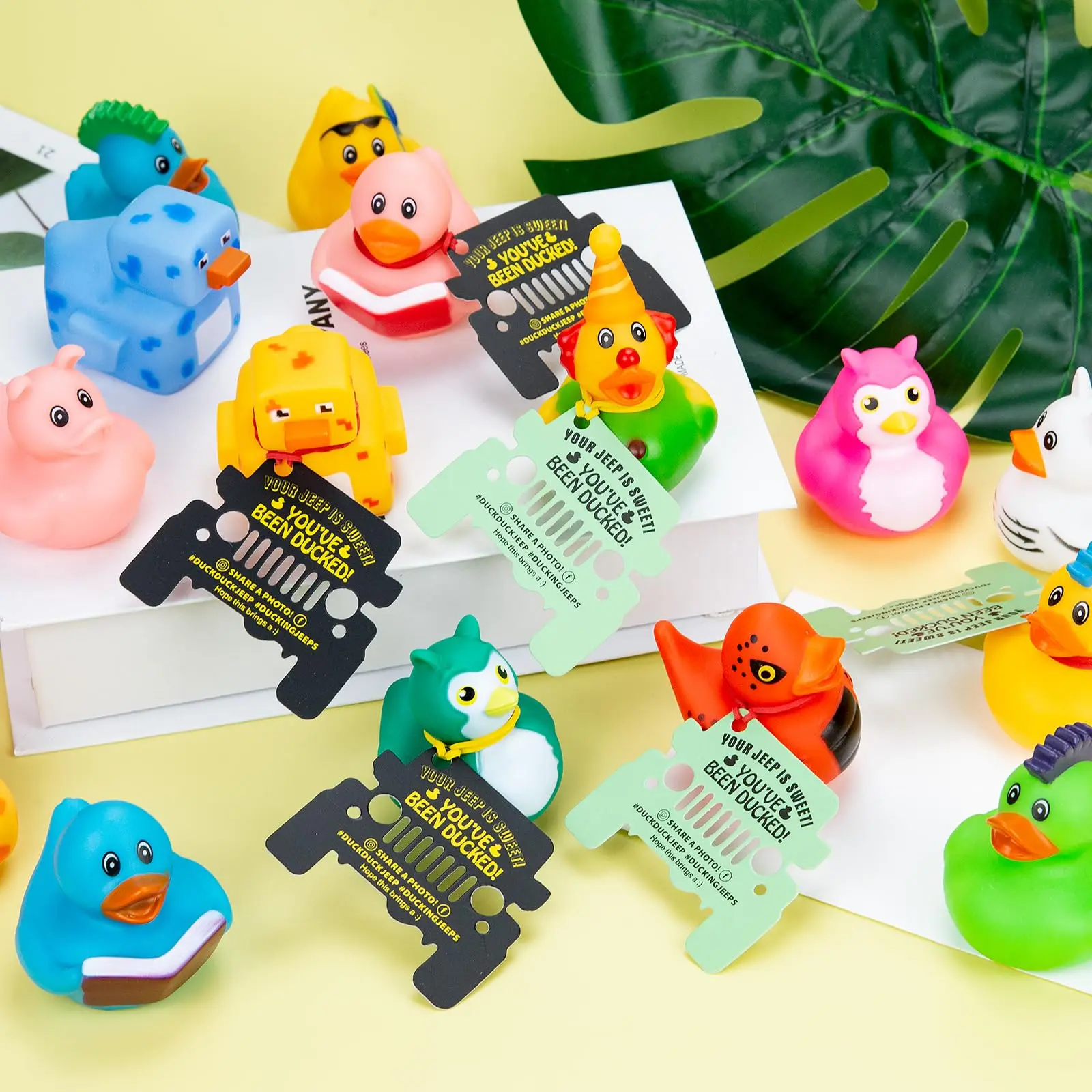 Color: black, Ships From: CHINA - 6/12 Set Rubber Duck Toy Duckies for Kids, Jeep Duck Birthday Gifts Showers Classroom Incentives, Summer Beach and Pool