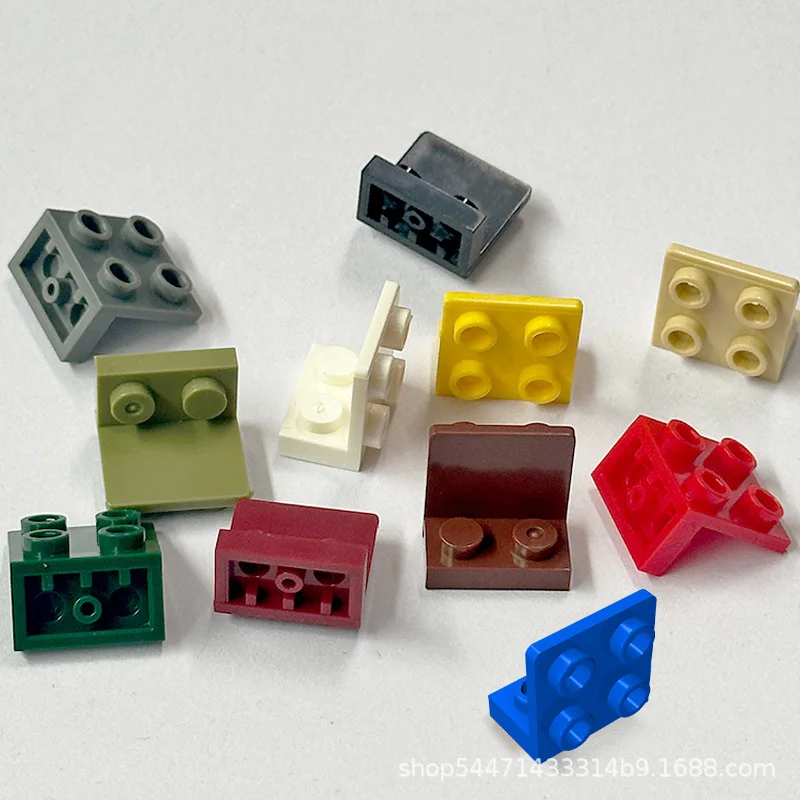 Color: plum, Size: S - 10 pcs lot 99207 Bracket 1x2-2x2 Inverted Building Blocks Moc Accessories Compatible with Brick Toys Children