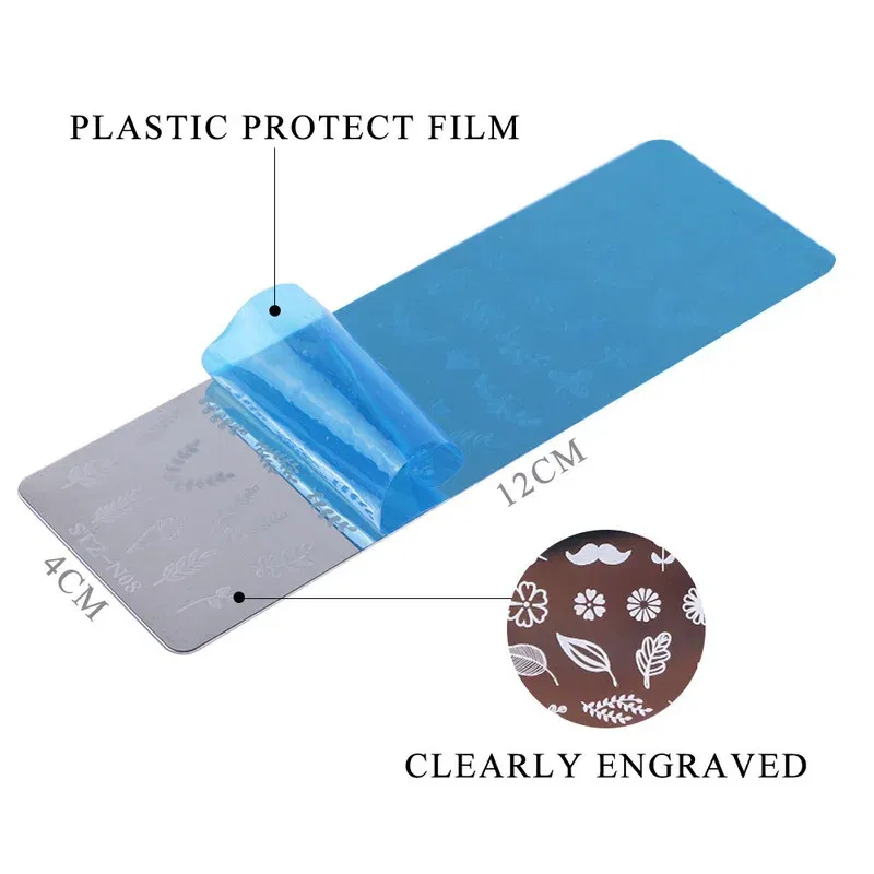 Color: black - 12Designs Retro Flower Butterfly Nail Art Templates Stamping Plate Snowflake Animal Lace Stamp Templates Plate Image Decor Tools