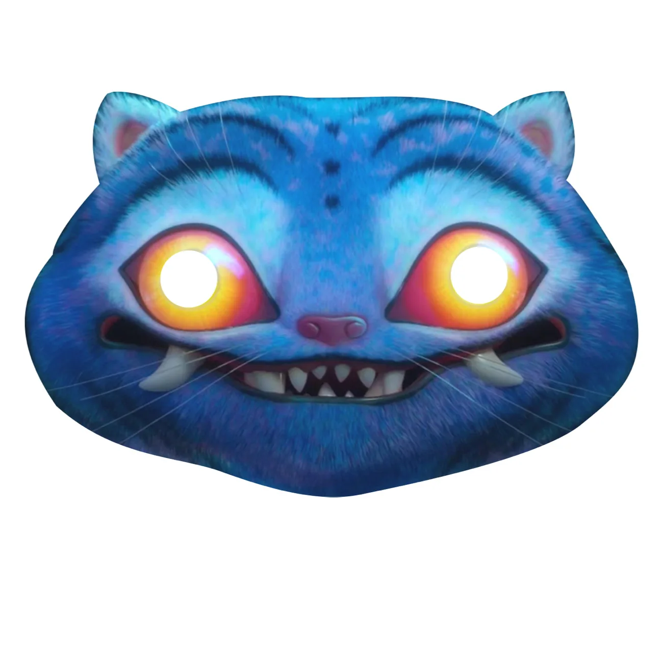 Color: Blue, Kid Size: 5 - Festival Children Carnival Masquerade Elegant Party Kids Clothes Fashion Girls KPop Demon Hunter Tiger Print Dress for 3-14Years