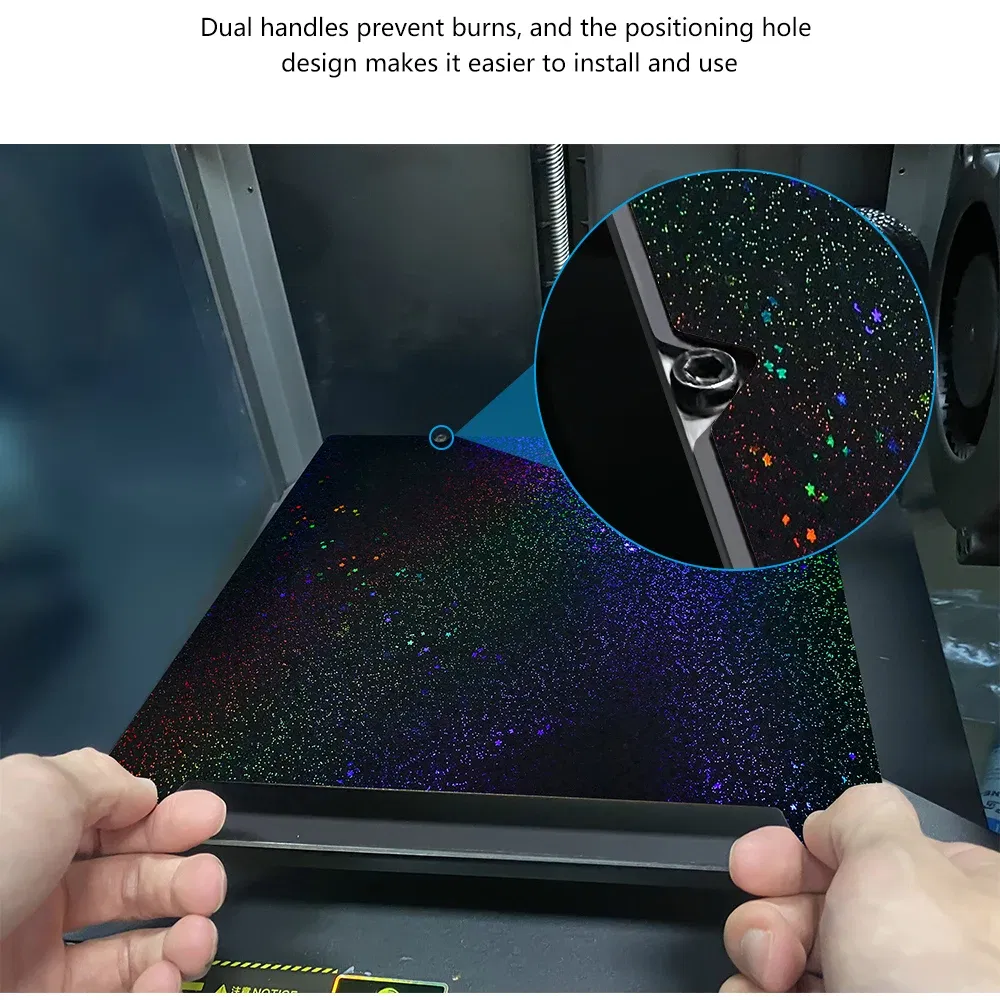 Color: GRAY, Size: 1.5mm - K1C 235x235 Bed 310x315 Build Plate For Creality K1 Max K1 Pei Plate Ender 3 S1 Spring Steel Magnetic Pei Sheet Pey Build Plate