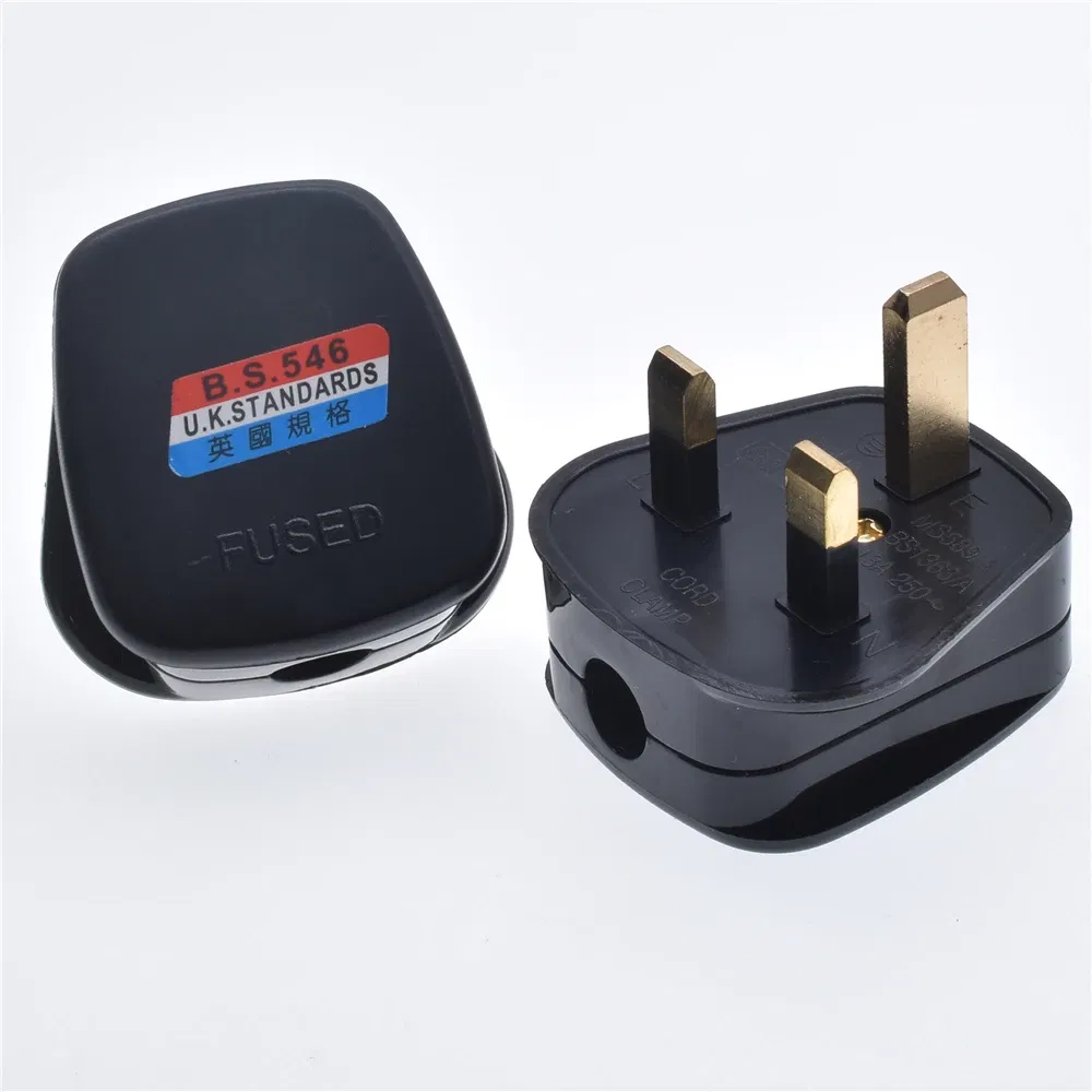 UK British mains plug 3 Pin 13A Plugs Grounded 250V 3 Pin fused BS1363 adaptor POWER cable connector wire converter UK STANDARDS