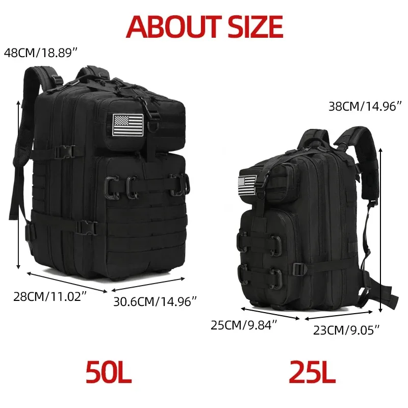 Color: GRAY - 25L/50L Outdoor Sports Fitness Backpack Training Modular Backpack Multifunctional Backpack