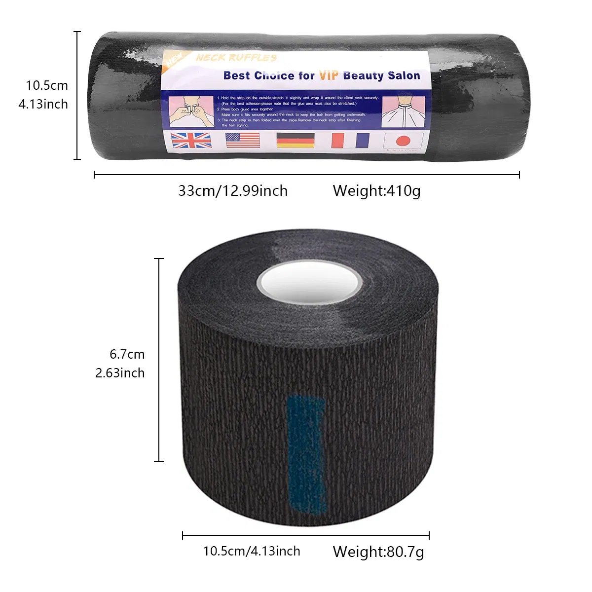 Color: Dark Khaki - Barbershop 1 Roll Protection Hairdressing Neck Paper Disposable Hair Cutting Accessory Supplies