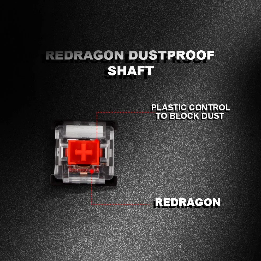 Color: Silver, Axis Body: BLACK SWITCH - REDRAGON SMD RGB MX switch 3Pin Clicky Linear Tactile silent red blue Black Brown Purple Switche For Backlit Mechanical keyboard