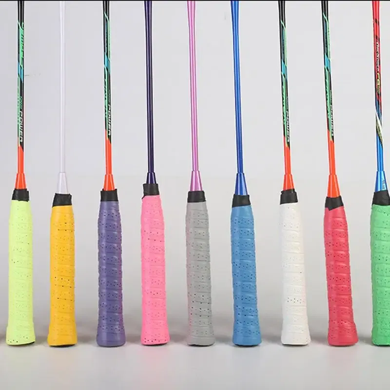 Color: Brown, Ships From: CN - 2023 Badminton Grip Tape Anti-Slip Fishing Rod Wrapping Belt With Holes Absorbing Sweat Grip Sticky For Tennis Sports Racquets