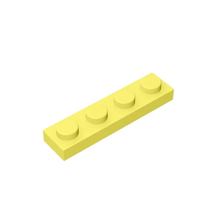 Color: Apricot - Gobricks 10PCS MOC Bricks Parts Plate 3710 1x4 Compatible Assembles Particles For Building Blocks DIY Bricks Educational Toys