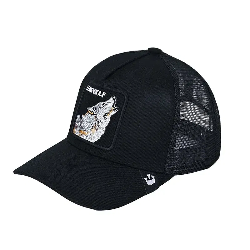 Color: Fluorescent Green - Baseball Caps Men Women Snapback Hip Hop Cap With Fashion Animals Embroidery Summer Breathable Mesh Trucker Caps Streetwear Bone