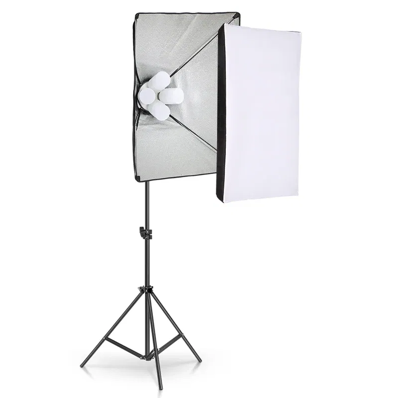 Color: WHITE, Ships From: CHINA - Photo Studio 4pc LED 15W Softbox Kit Photographic Lighting Kit Camera Photo Accessories 1pc Light Stand 1pc Softbox for Shooting