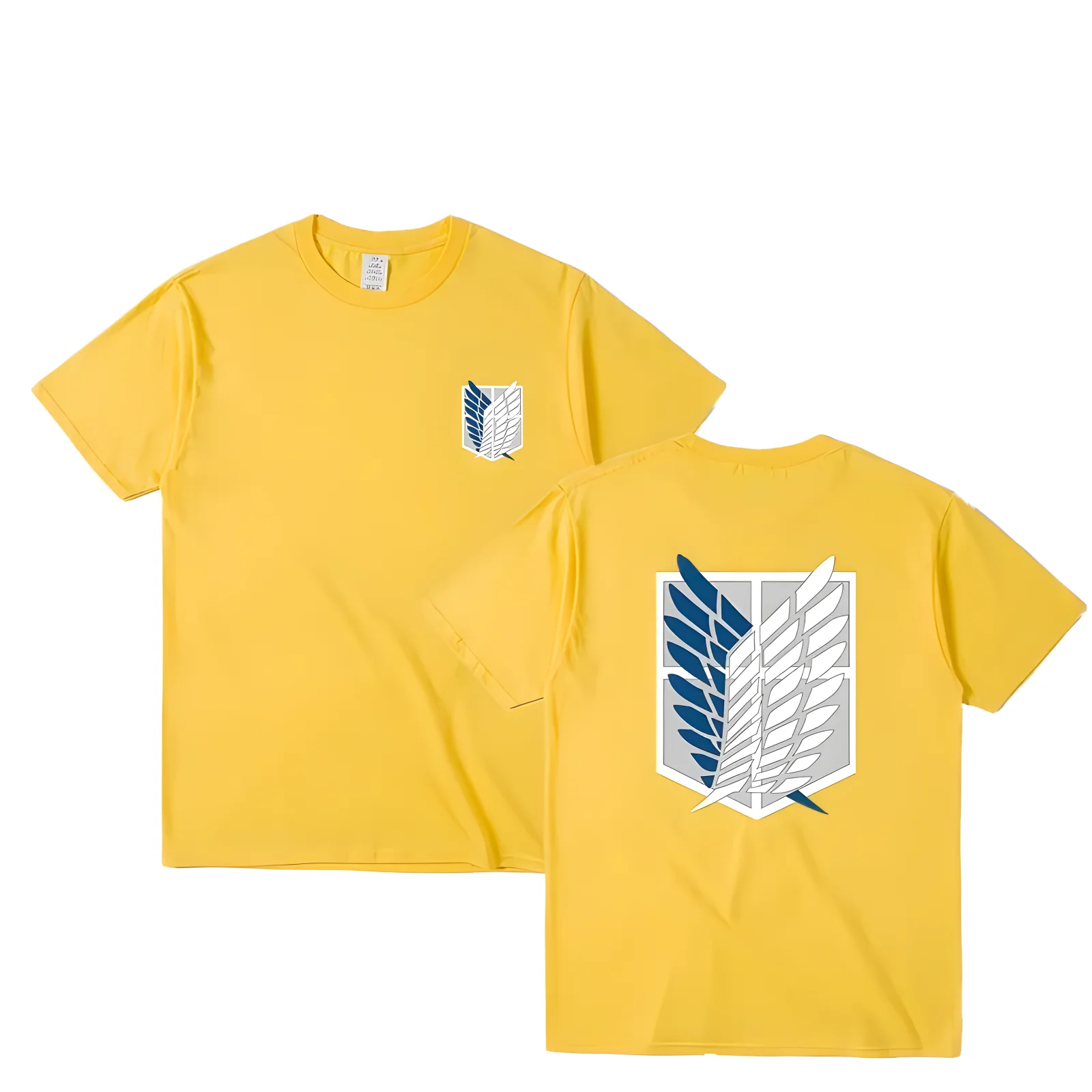 Color: Khaki, Size: XXXL - Attack on Titan T-shirt Wings of Freedom Short Sleeve Ackerman Mikasa Eren Jaeger Men Cotton Tops Summer Oversized O-Neck Tee