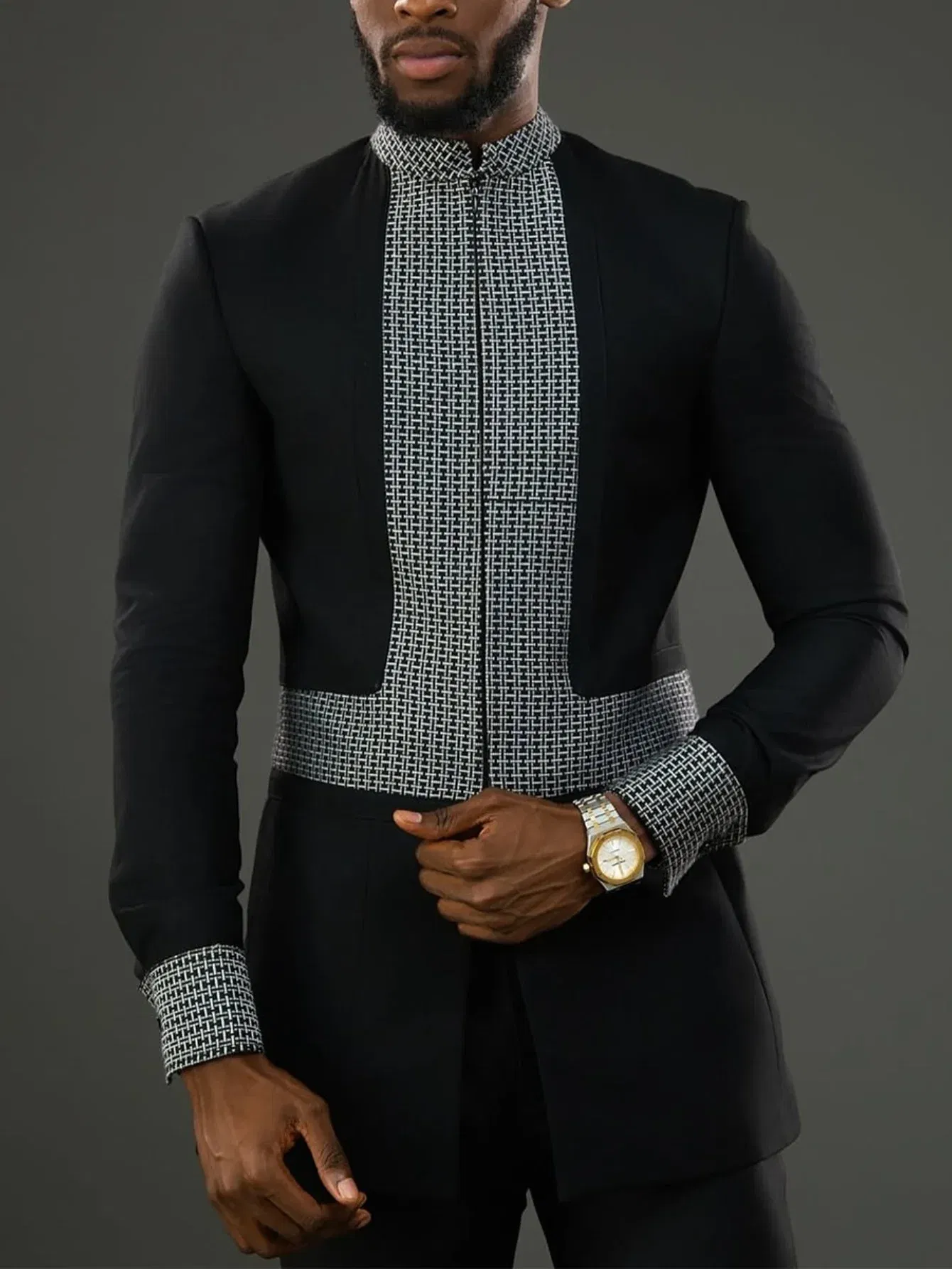 Color: Burgundy, Size: M - New Men's Tenos Wedding 2-Piece Suit Waist Pants Shirt Solid Color Panel Long Sleeve Party African Ethnic Style Clothing (M-4XL)