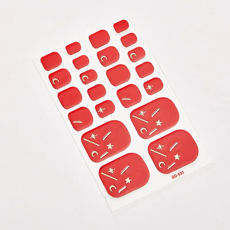 Color: Field Green - 22 Tips/Sheet Women Salon Fashion Nail Stickers Designed Full Beauty Full Cover Nail Stickers Novidades Nails Sticker Designer