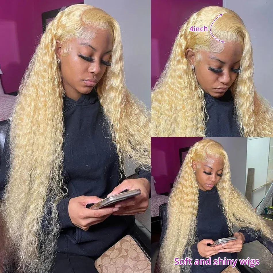 Color: 4/27HL, Stretched Length: 34inches, Density: 180%, Ships From: CHINA - 613 Hd Lace Frontal Wig 13X6 Blonde Lace Front Wig Human Hair 13X4 Curly Lace Front Human Hair Wig Hd Lace Wig 13X6 Human Hair
