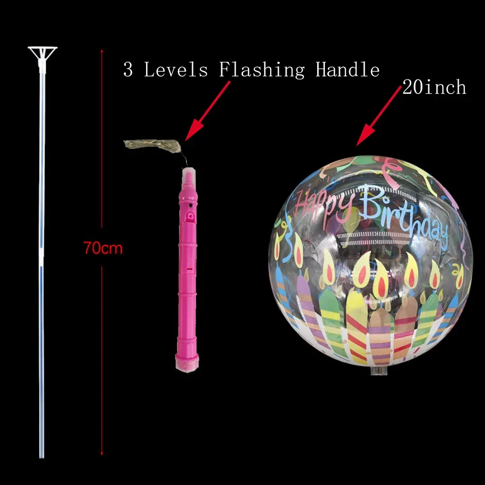 Color: Dark Khaki, Ballon Size: 10inch, Shape: O - 1/5/10/20/30pcs LED Light Up BoBo Balloons Colorful 3 Levels Flashing Handle 20 Inches Bubble Balloon 70cm Stick
