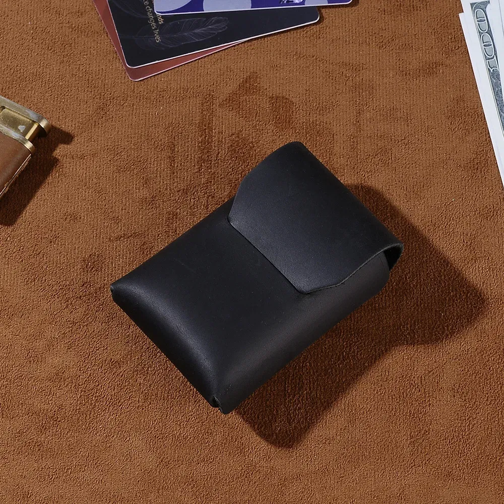 Color: Navy Blue - Leather Card Holder Minimalist Wallet Engraved Personalized Wallet Business CardHolder Mens Wallet Gift for Him