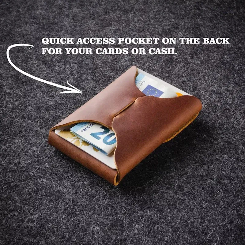 Color: Navy Blue - Leather Card Holder Minimalist Wallet Engraved Personalized Wallet Business CardHolder Mens Wallet Gift for Him