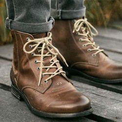 Men's Vintage Military Rider Boots