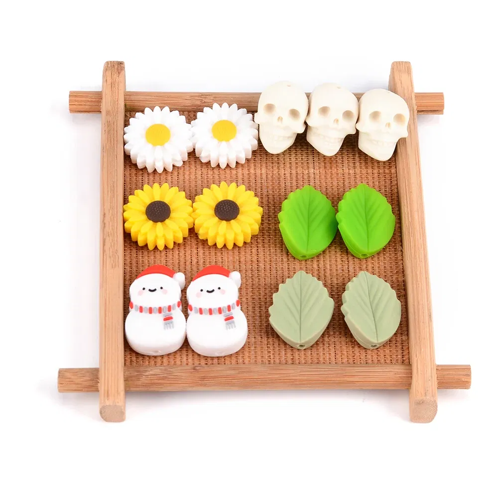 Color: Orange, Item Diameter: 12mm - LOFCA 100Pcs/lot 12MM Round Shape Silicone Teething Beads Baby Teether For DIY Nursing Necklace Food Grade Chew Beads