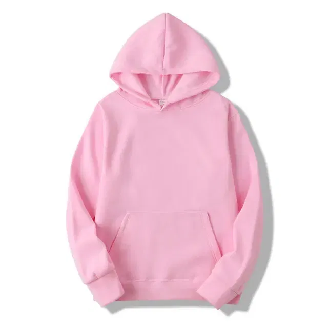 Color: Pink, Size: L - Blank Fleece Fashion Hoodies Men Pull Over Wholesale Hooded Sweatshirt Unisex Cheap Solid Hoodie In Bulk Sudaderas Con Capucha