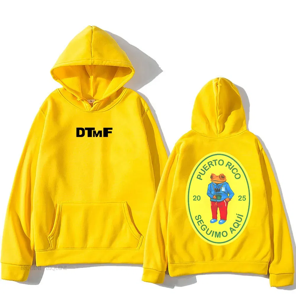 Color: ROYAL BLUE, Size: XXL - DTMF Deb?­ Tirar Más Fotos 2025 New Album Hoodies Bad Bunny Singer Printing Sweatshirts Men Women Clothing Sudaderas Hombre Male