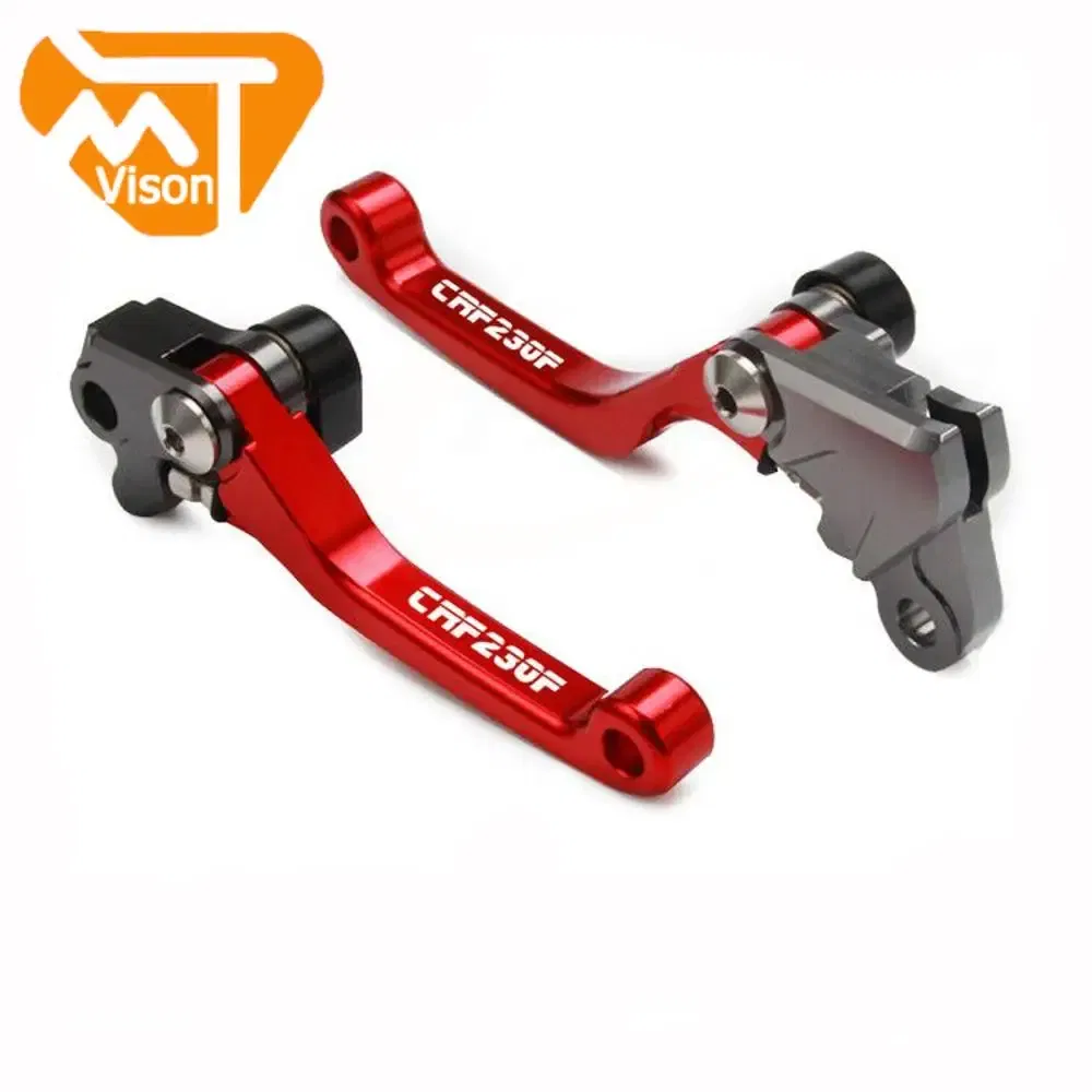 Color: Red - Motorcycle CNC Brake Clutch Lever Handle For HONDA CRF150F CRF230F 2003-2019 CRF250F 2019-2022 CRF 150F 230F 250F