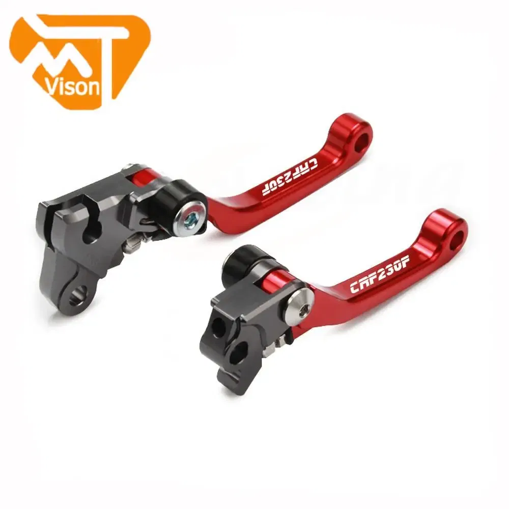 Color: Red - Motorcycle CNC Brake Clutch Lever Handle For HONDA CRF150F CRF230F 2003-2019 CRF250F 2019-2022 CRF 150F 230F 250F
