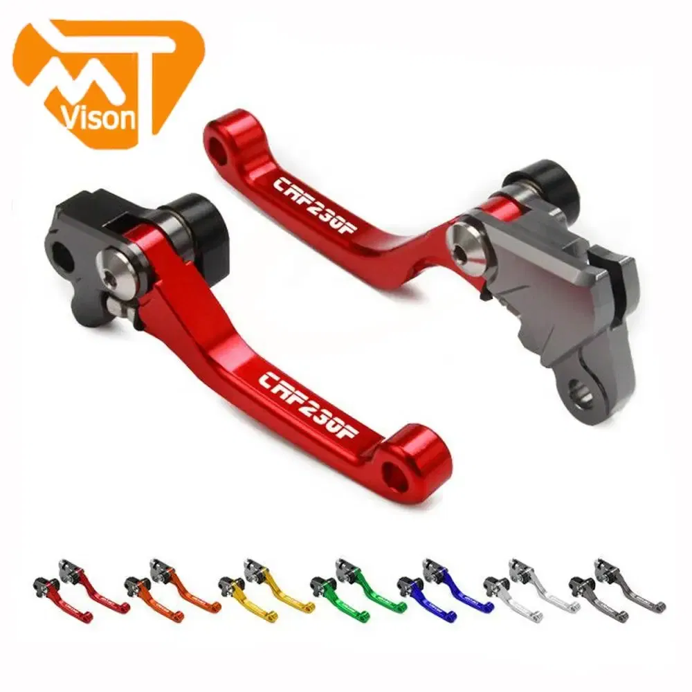 Color: Red - Motorcycle CNC Brake Clutch Lever Handle For HONDA CRF150F CRF230F 2003-2019 CRF250F 2019-2022 CRF 150F 230F 250F