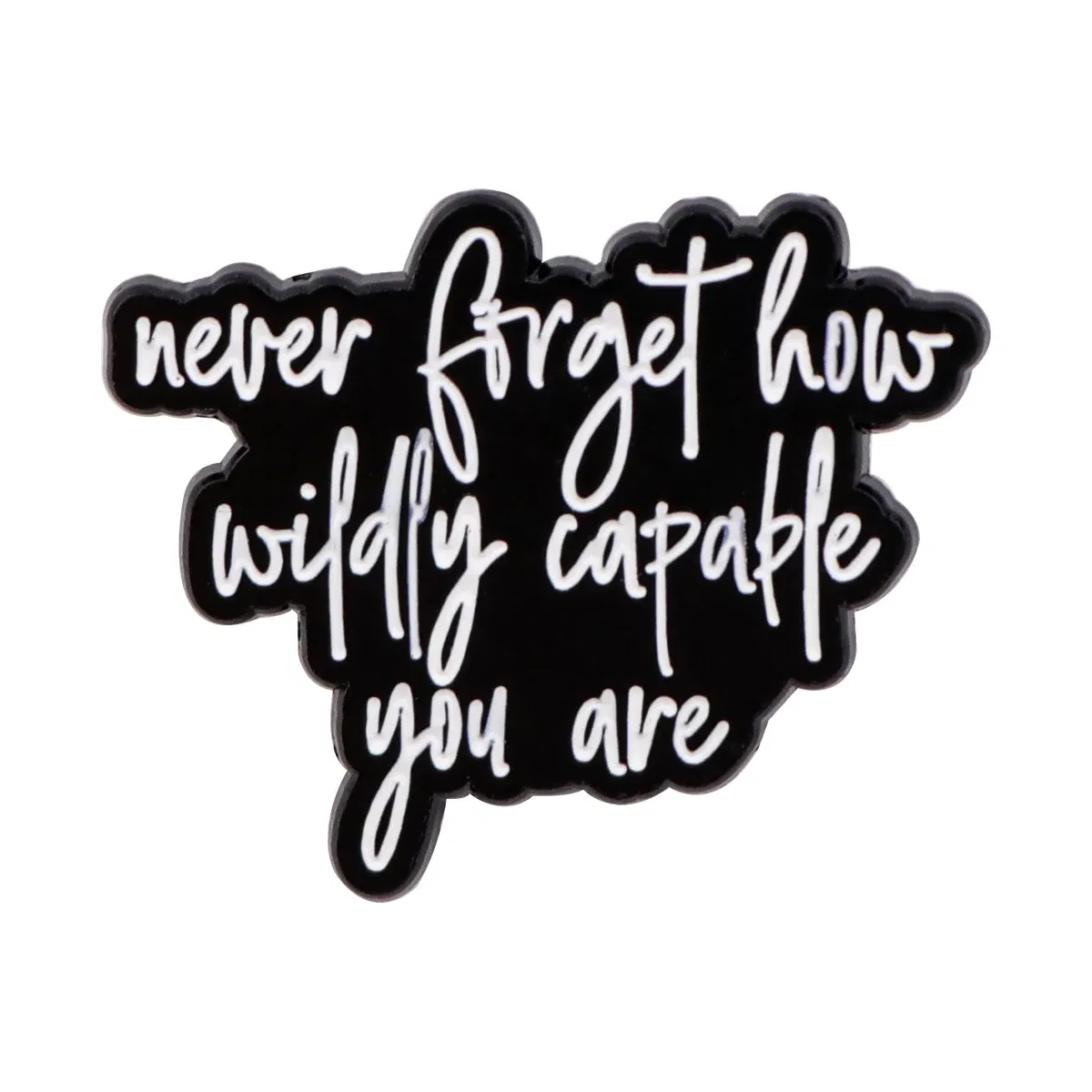 Metal color: Rhodium Plated - Cartoon Duck Possum Quotation Lapel Pins for Backpack Metal Enamel Pin Brooch on Clothes Men Women Badges Accessories Gift