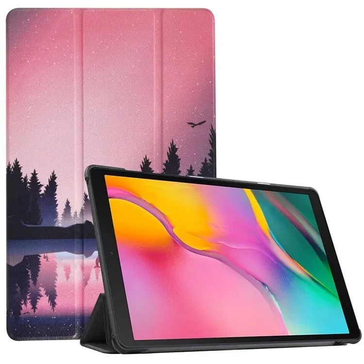 Color: PURPLE, Size: Thirteen, Ships From: CHINA - For Lenovo Tab M10 HD 2nd Gen Case TB-X306F X306X Tri-Fold Stand Wake/Sleep Magnetic Protective Shell  PU Leather Tablet Cover