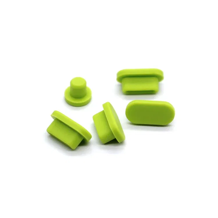 Color: green - Anti Dust Dirt Plug for MacBook Pro16 MacBook Air 13 MacBook 13 15 Pro Touch Bar Silicone Port Plugs Cover Set 5pcs/set