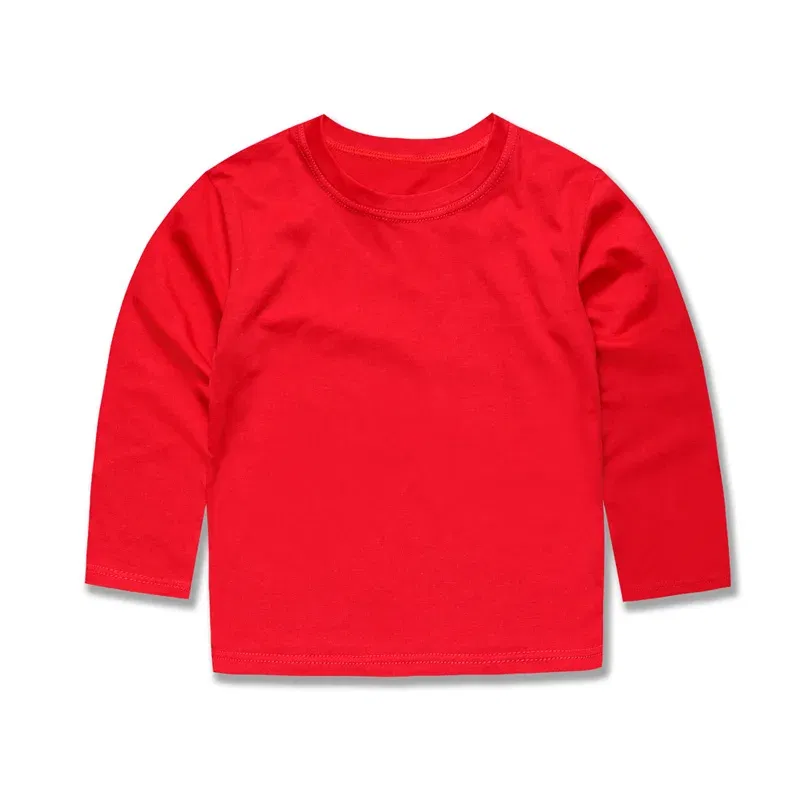 Color: SKY BLUE, Kid Size: 6 - Boys Girls T Shirt Long Sleeves 1 to 2 3 4 5 6 7 8 9 10 11 12 13 14 Years 100% Cotton Toddler Boy Shirts for Teens Girl Clothes