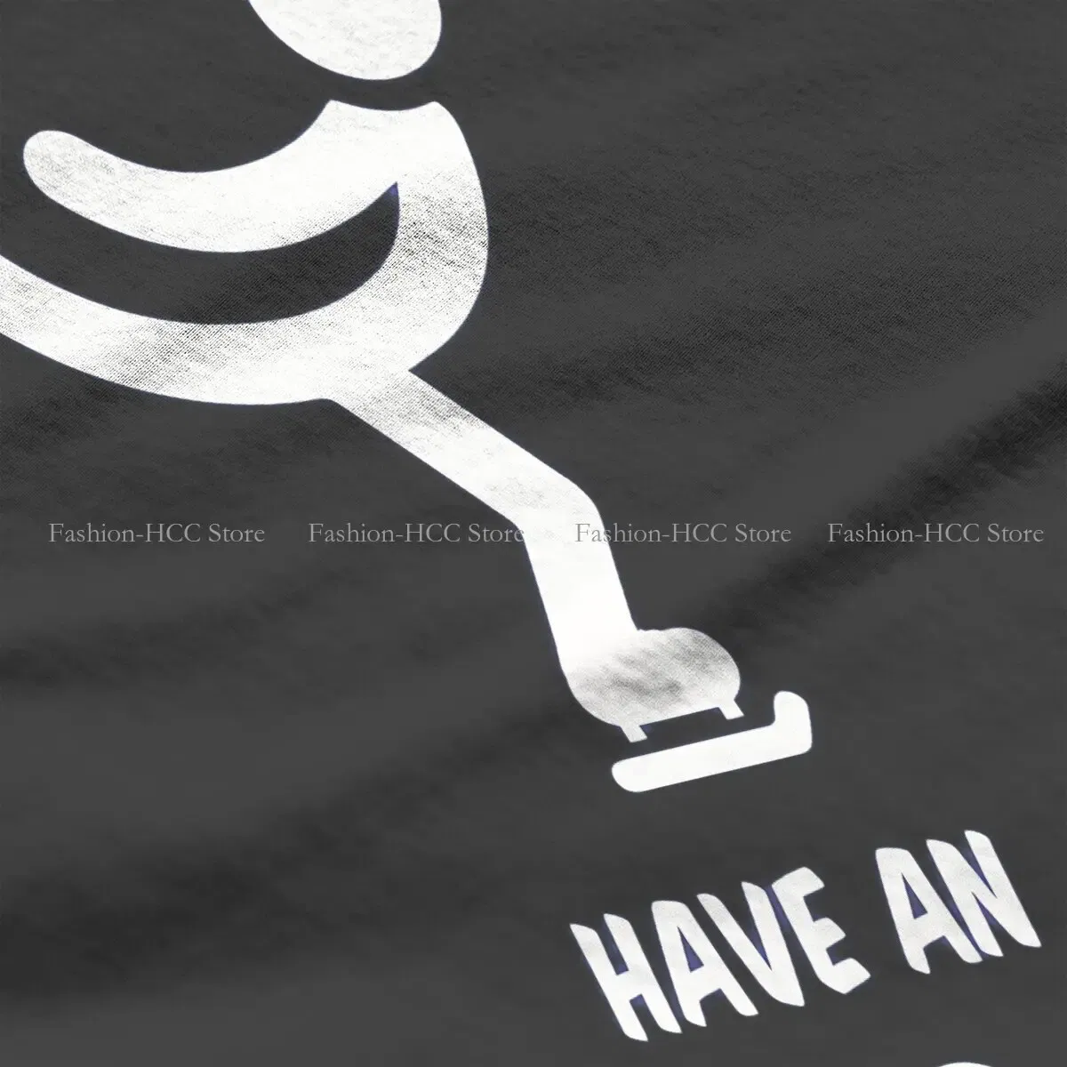 Color: black, Size: XXL - Have An Ice Day Round Collar TShirt Figure Skating Classic T Shirt Women Tops New Design