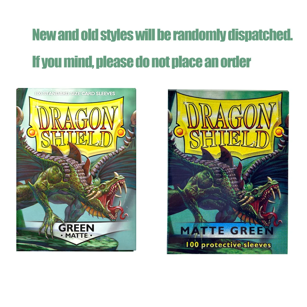 Color: Gold - 100 PCS/BOX 66x91mm Standard Size Demark Dragon Shield Matte Card Sleeves for MTG/PKM/YGO/TCG Board Game Cards Slevees