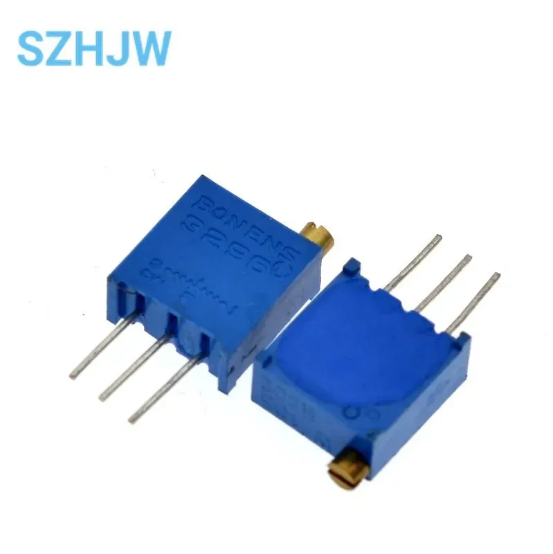 Resistance: 100 Ohm - 10PCS 3296 potentiometer Kit High Precision 3296W Variable Resistor 100R -1M 200R 500R 1k 2k 5K 10K 20K 50K 100K 200k 500k